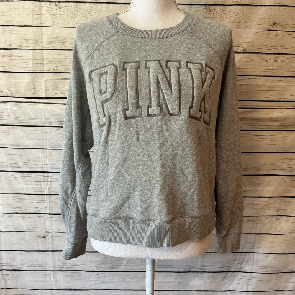 Victoria's Secret PINK Women’s Gray Crewneck Sweater